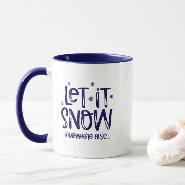 Let it Snow Coffee Mug (Avec donut)