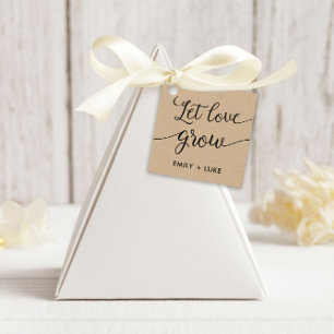 Let Love GROW Tags cadeaux, étiquettes douche