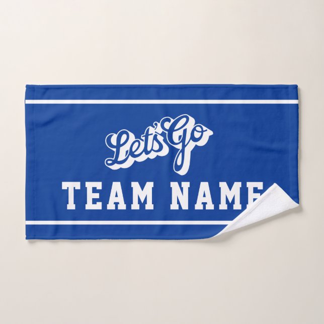 Let’s Go Personalized Team Rally Blue and White (Serviette à main)