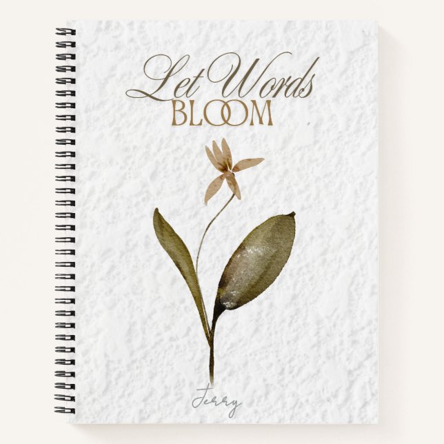 Let Words Bloom – Pressed Flower Journal for Write (Devant)