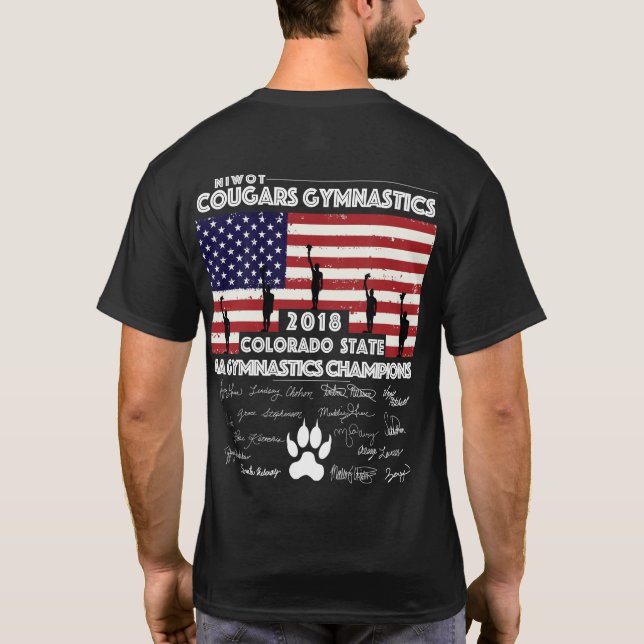 L'état de gymnastique de Niwot mâche le T-shirt (Dos)