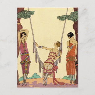 L'été en France Carte postale Art Déco