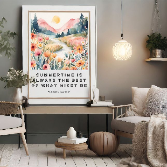 L'été est toujours la meilleure affiche en aquarel (Summertime Is Always The Best Watercolor Poster)