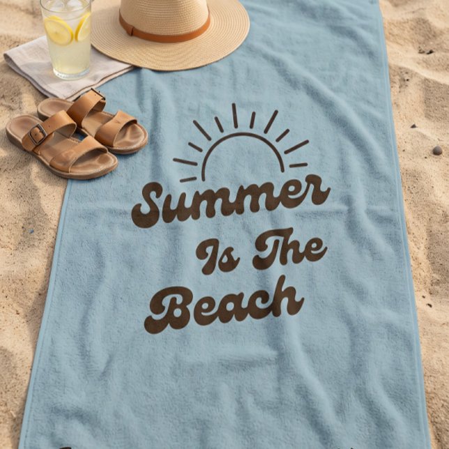 L'été rétro est la serviette de plage personnalisé (Créateur téléchargé)