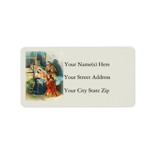 L'étiquette de adresse de cru de nativité étiquettes d’adresse