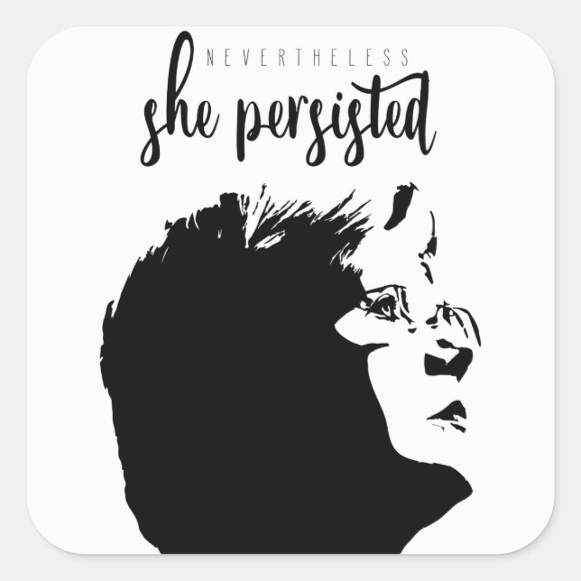#LetLizSpeak Stickers "Néanmoins, elle a persisté" (Devant)