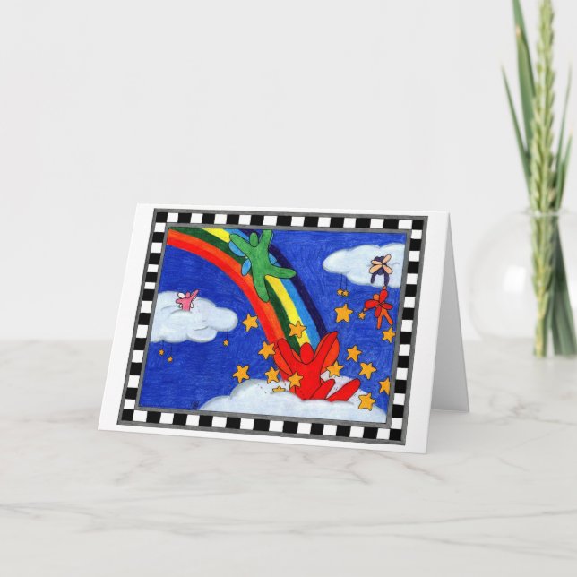 L'étoile arrose la carte de voeux (Devant)