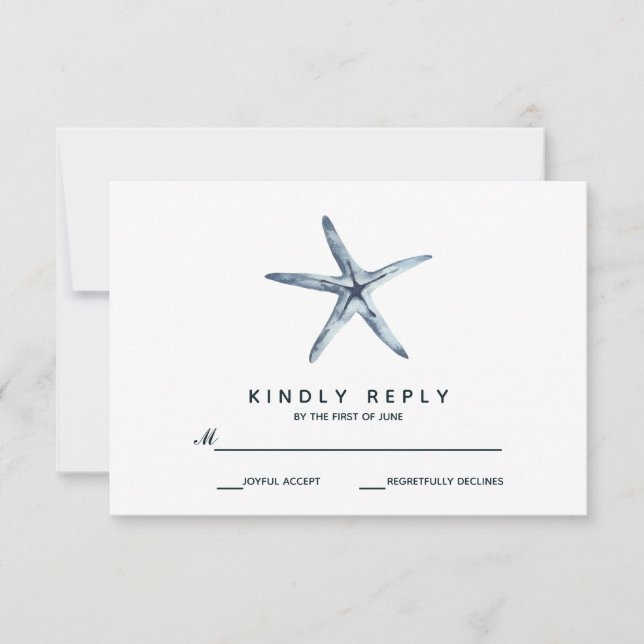 L'étoile bleue | Mariage RSVP (Devant)