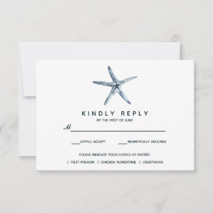 L'étoile bleue   Mariage RSVP avec choix de repas