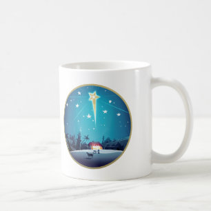 L'étoile de Bethlehem.  Tasses de cadeau de Noël