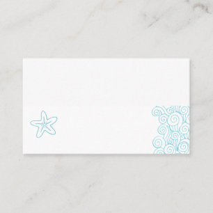 L'étoile de mer mariage tournoie aqua blanc cartes