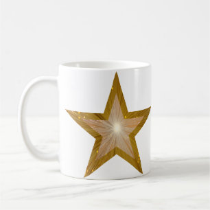 L'étoile d'or 'STAR!' tasse blanche