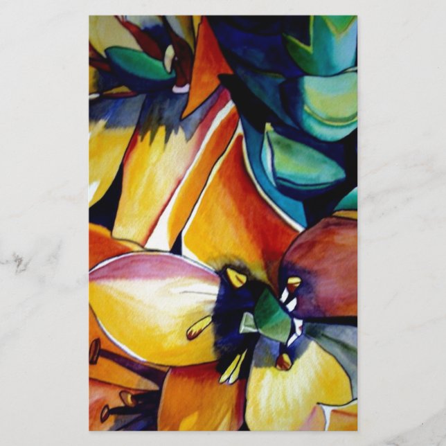L'étoile jaune de Bethléem l'aquarelle de fleurs (Devant)