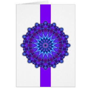 L'étoile Mandala en bleu bande violette
