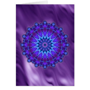 L'étoile Mandala en bleu   vagues de lila
