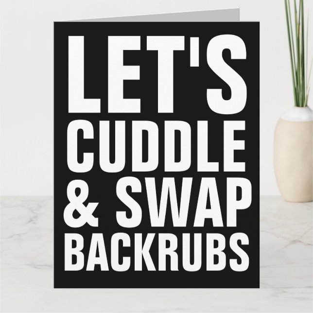 LE'TS CUDDLE & SWAP BACKRUBS GRANDES CARTES D'ANNI (Devant)