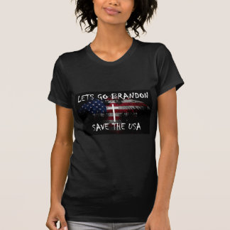 Lets Go Brandon T-shirt avec aigle et croix