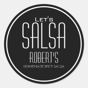 "Let's Salsa" Étiquette de salsa maison personnali