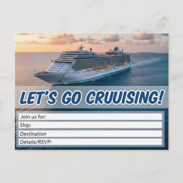 Let's Set Sail! Cruise Invitation (Devant)