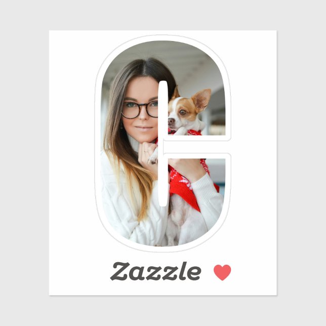 Letter C Alphabet & Photo Custom-Cut Vinyl Sticker (Créateur téléchargé)