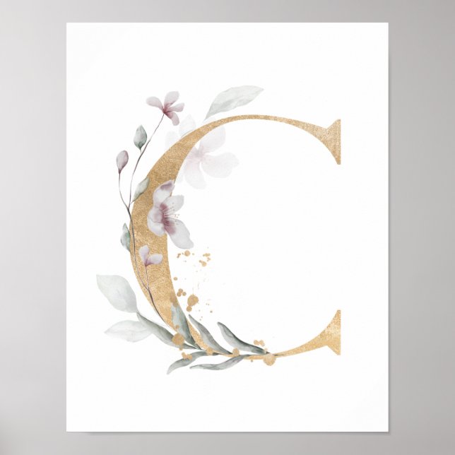 Letter C Monogram Poster (Devant)