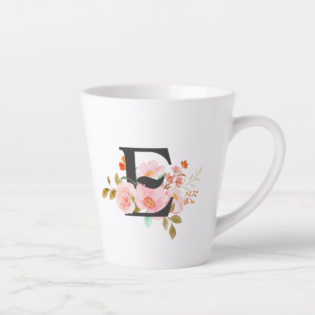 Letter E Latte Mug (Droite)