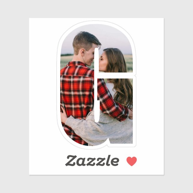 Letter G Alphabet & Photo Custom-Cut Vinyl Sticker (Créateur téléchargé)