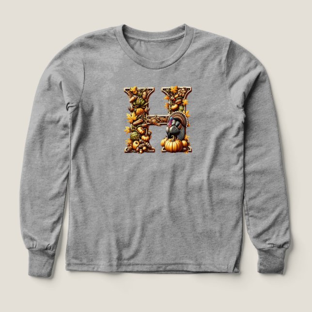 Letter H Thanksgiving gift style  (Motif recto)