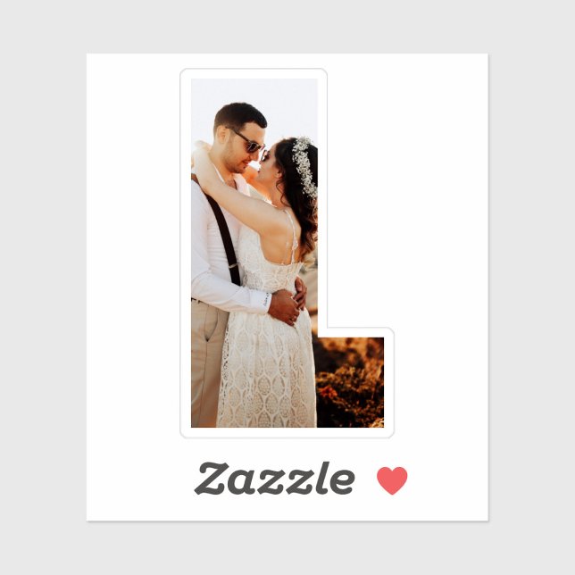 Letter L Alphabet & Photo Custom-Cut Vinyl Sticker (Créateur téléchargé)