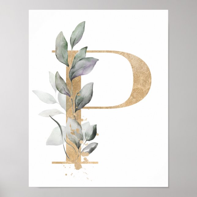 Letter P Monogram Poster (Devant)