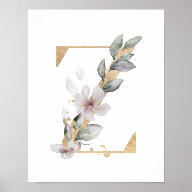 Letter Z Monogram Poster (Devant)