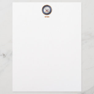 Letterhead Retraité de la marine américaine