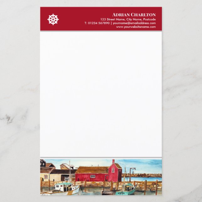 Letterhead Rockport Harbour Massachusetts (Devant)