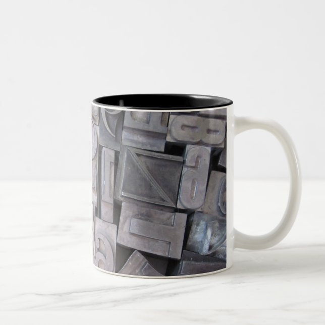 Letterpress Type de métal Mug (Droit)