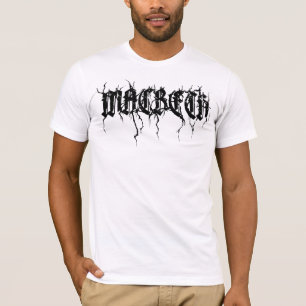 Lettrage de noir de T-shirt de MACBETH