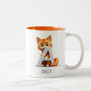 Lettre A Chat Alphabet Café Mug