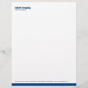 Lettre À En-tête Cobalt de panneau de ligne de base