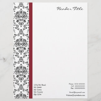 Lettre À En-tête Damask Regal