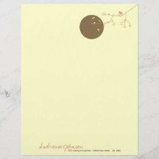 Lettre À En-tête En-tête du Baby shower de la famille des oiseaux n