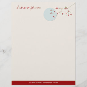 Lettre À En-tête En-tête du Baby shower de la famille des oiseaux n