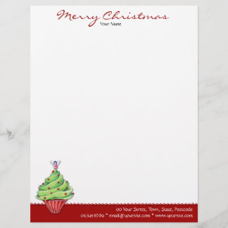 Lettre À En-tête En-tête rouge de Noël
