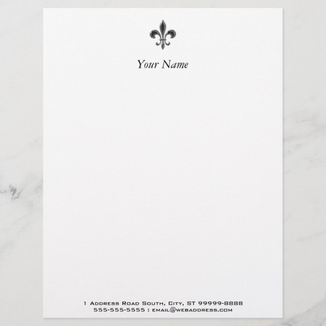 Lettre À En-tête Fleur De Lis - Stripey (Devant)