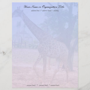Lettre À En-tête girafe