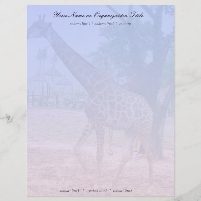 Lettre À En-tête girafe (Devant)