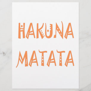 Lettre À En-tête Hakuna Matata - Art Tribal Africain