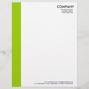 Lettre À En-tête Marge de couleur - Vert martien