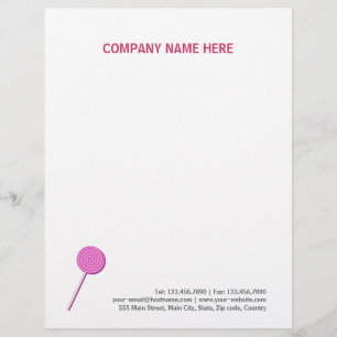 Lettre À En-tête Pink Lollypop
