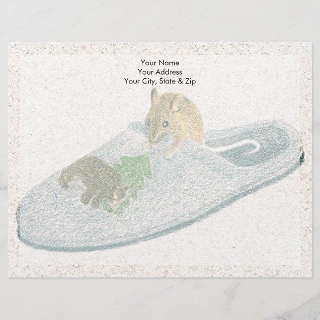 Lettre À En-tête Slipper de souris (Devant)