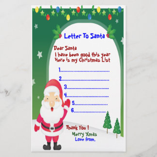 LETTRE À LA STATIONNAIRE DE PÈRE NOËL.