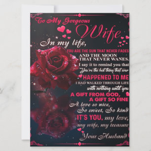 Lettre À Mon Cadeau Femme, Couple Love Cadeau Mari
